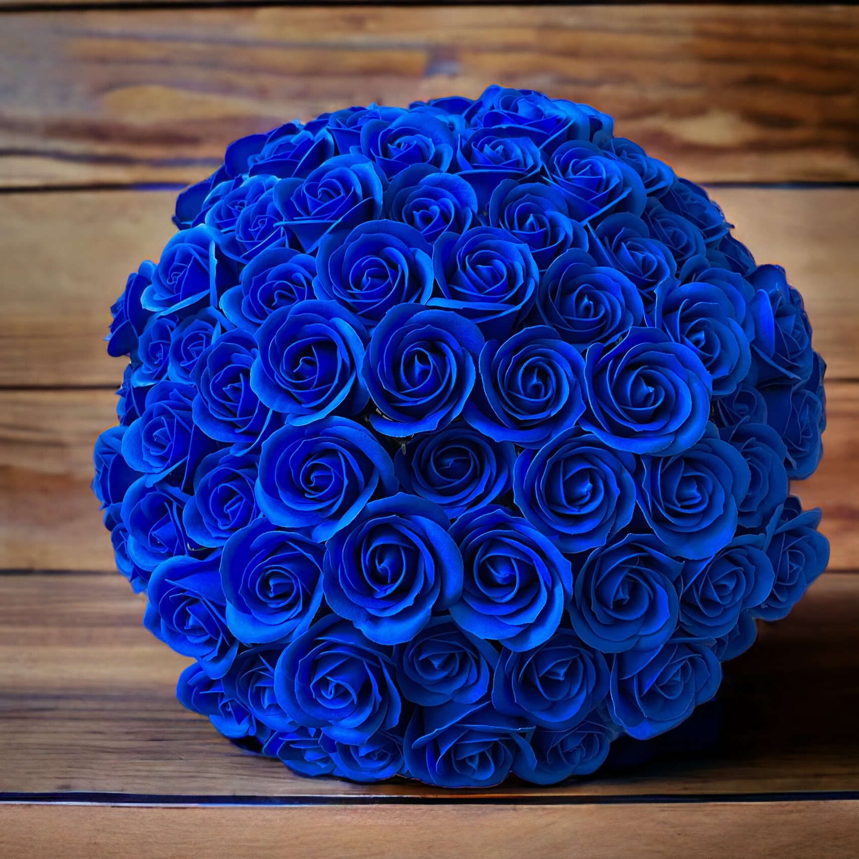 ロイヤルブルー　L(100本)　サヴォンローズ　ばらの花束　母の日におすすめ☆(ROSE＆SKY（ローズアンドスカイ）さん)のメインイメージ